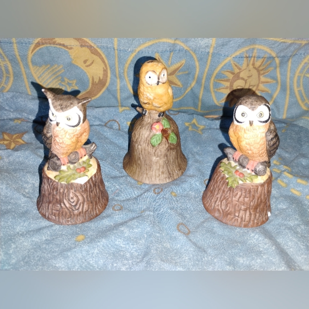 Ceramic owl bells